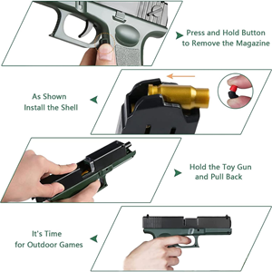 تفنگ اسباب بازی کلت تیر پرتابی پوکه پران Toy Gun مدل ‎XWUK-034_اسباب بازی